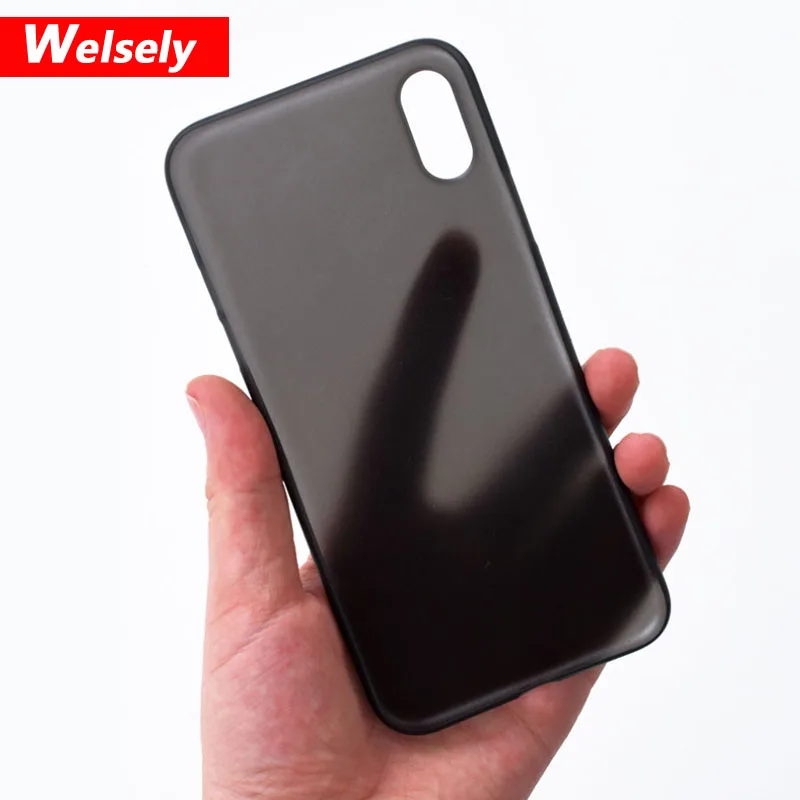 

Welsely Ultra Slim 0.18mm Matte Anti fingerprint Protective shell Frosted tpu Case for iPhone X ten 10 Mobile Phone Accessories