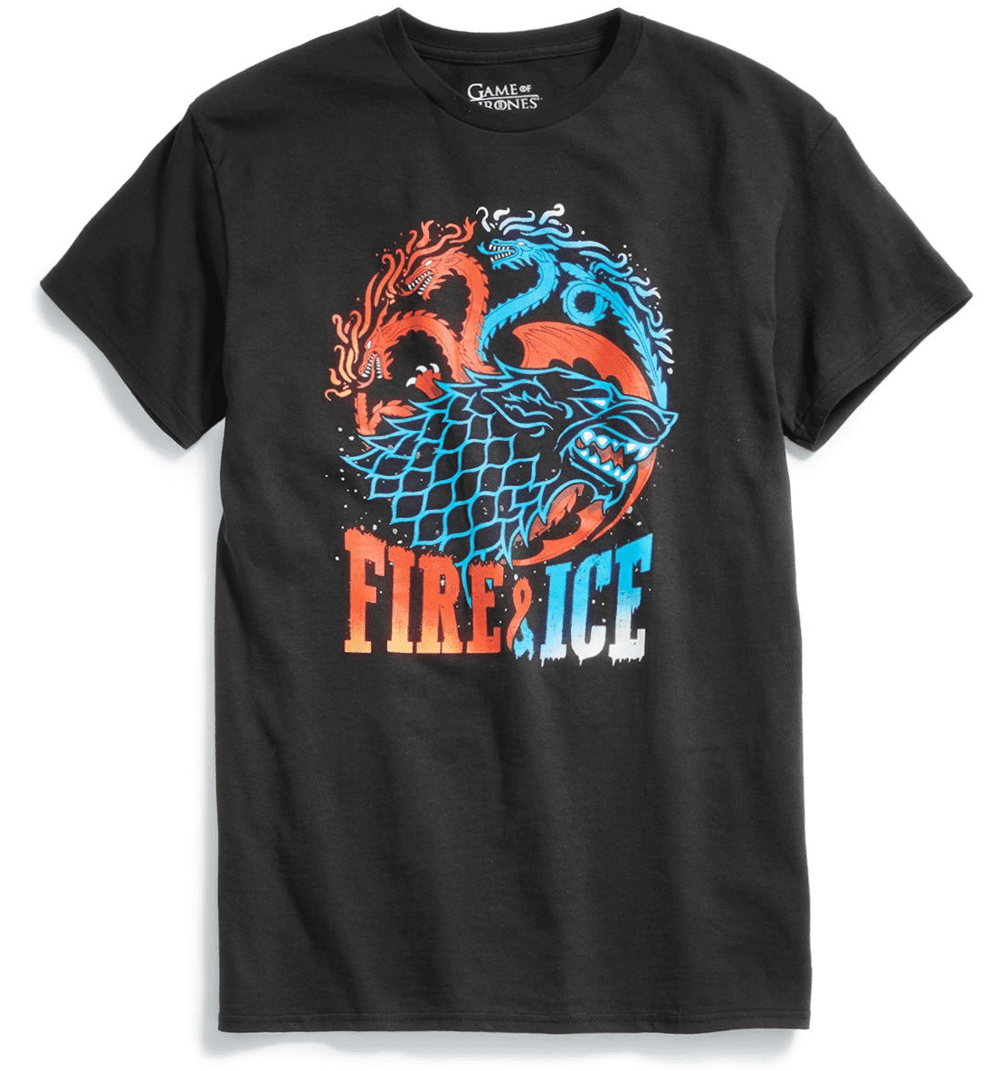 Футболка с принтом Игры престолов FIRE & ICE Старк Таргариен NWT официальная летняя