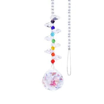 

H&D 7 Chakra 30mm Crystal Ball Prism Pendant Rainbow Maker Hanging Window Suncacther Home Wedding Decoration Favors