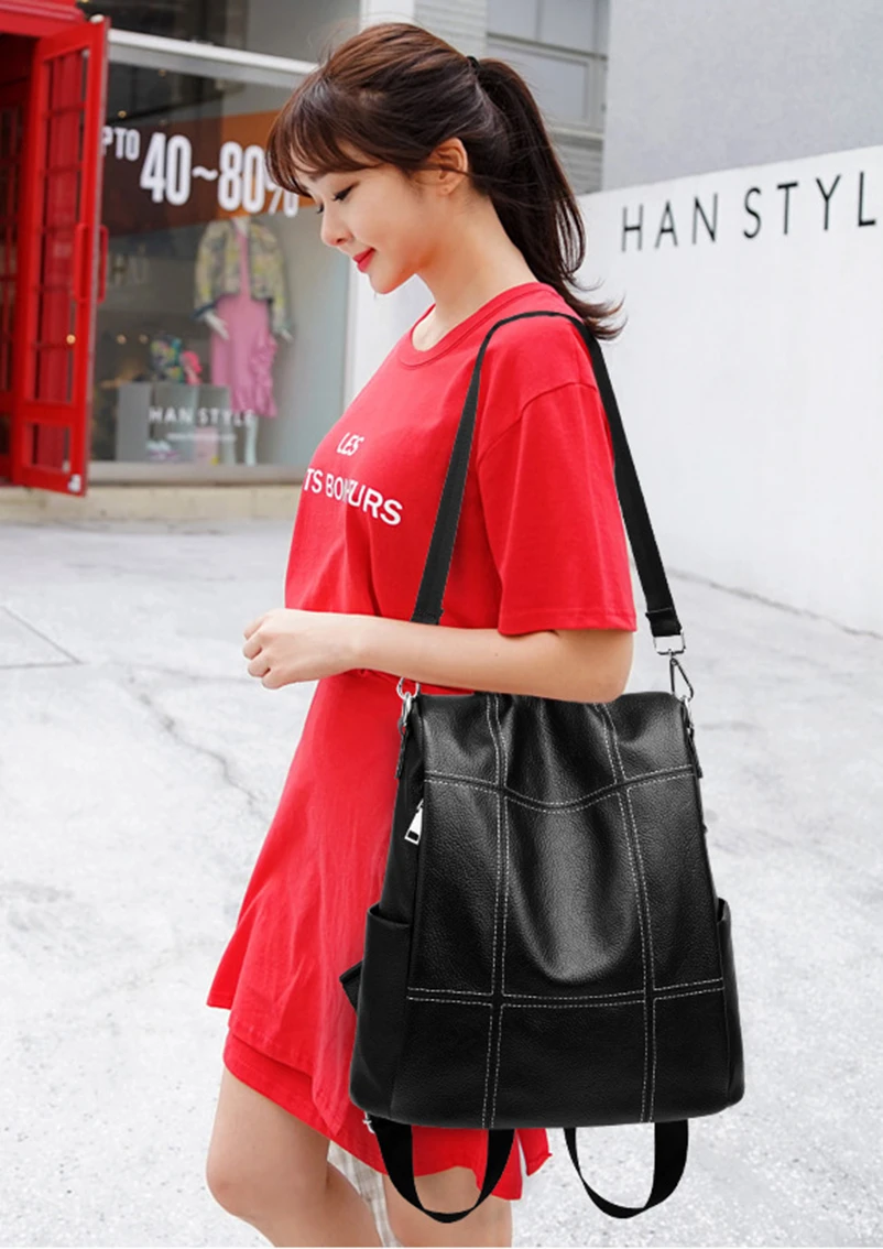 Nevenka Waterproof Oxford Backpack Women Fashion Black Backpacks Leather Bottom Backpack for Girls Large Capacity Satchels 201803
