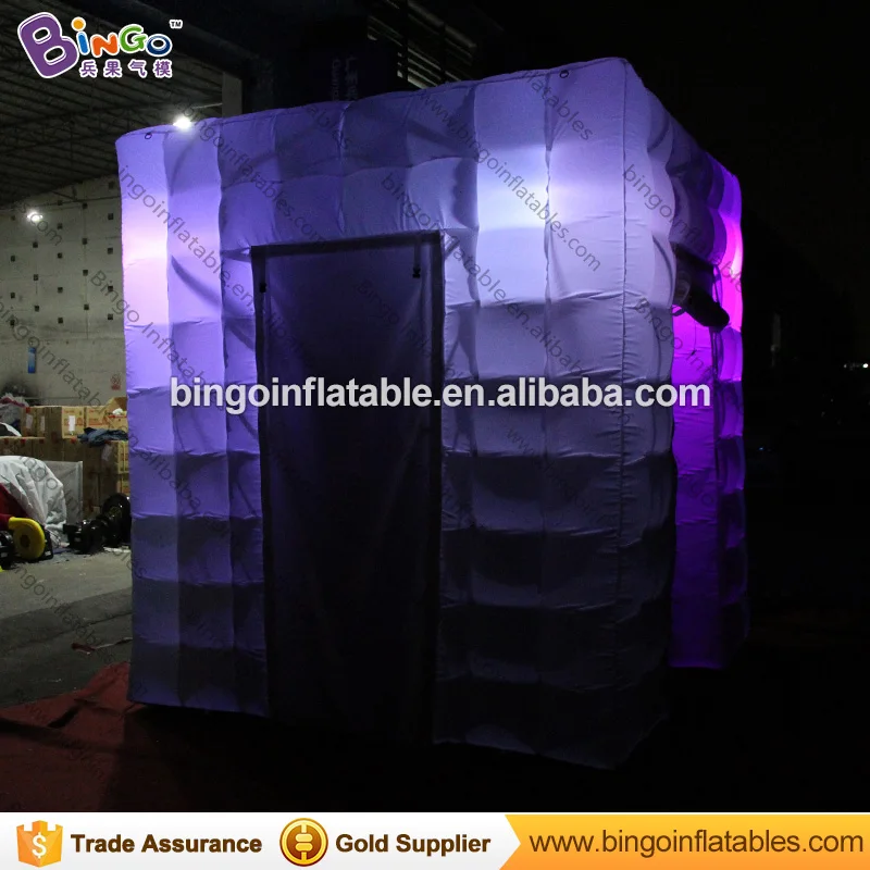  Hot Portable Photo Booth with Lighting 2.5L * 2.5W * 2.7HM Inflatabe Cube Tipi Tent Inflatable Boot