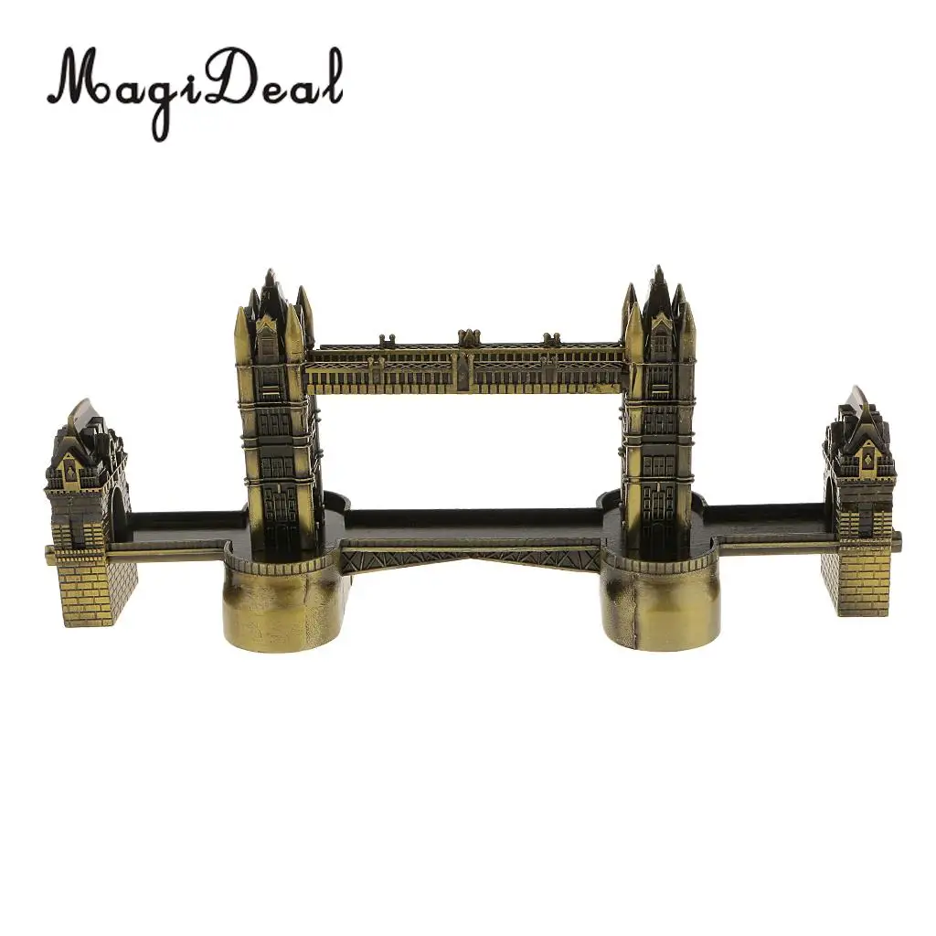 MagiDeal 10cm Vintage Metal Model London Tower Bridge Statue Model for Bedroom Home Bars Cafes Restaurants Decor