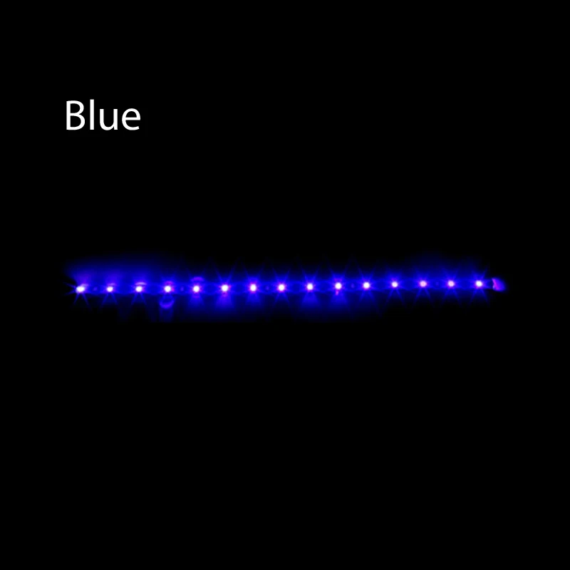 Универсальный гибкий дневного света автомобиля декоративные 15SMD 30 см 12 V Водонепроницаемый DRL COB Туман Светодиодные ленты свет лампы - Испускаемый цвет: Blue