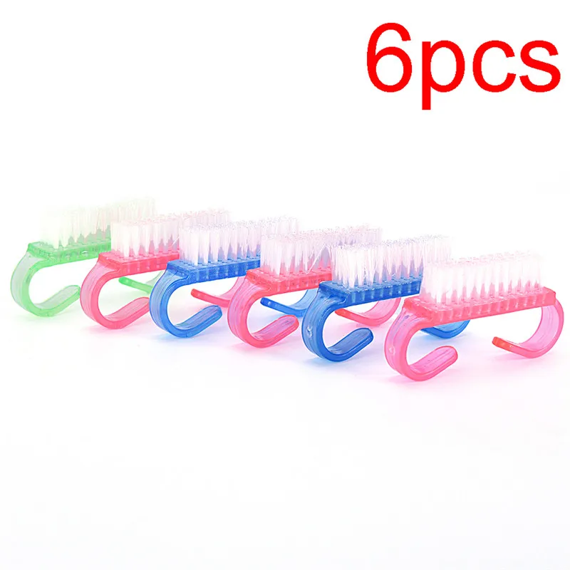 

6PCS Nail Cleaning Nail Brush Tools File Nail Art Care Manicure Pedicure Soft Remove Dust Small Angle Clean Brush for nail care