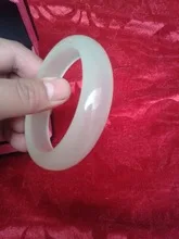 

real white bracelet natural jade bracelet belt around 58-64mm Quartzite Carved Girl Woman MEN Quartz jewelry 2 pcs Lustrous