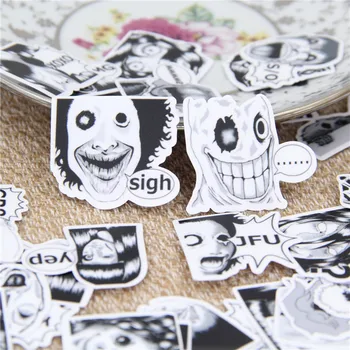 

40 Pcs Scary ghosts Stickers for phone waterproof Scrapbooking/ DIY Crafts/ Card Making Sticker Decoration