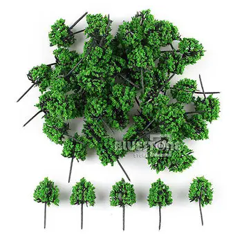 

50pcs Green Model Trees Train Set Scenery Landscape HO N Gauge 7cm Diorama New