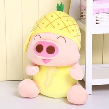 17 дюймов свинья плюшевая игрушка McDull свинья Ананас Стиль шляпы Мягкая игрушка "поросенок" Подушка w3861