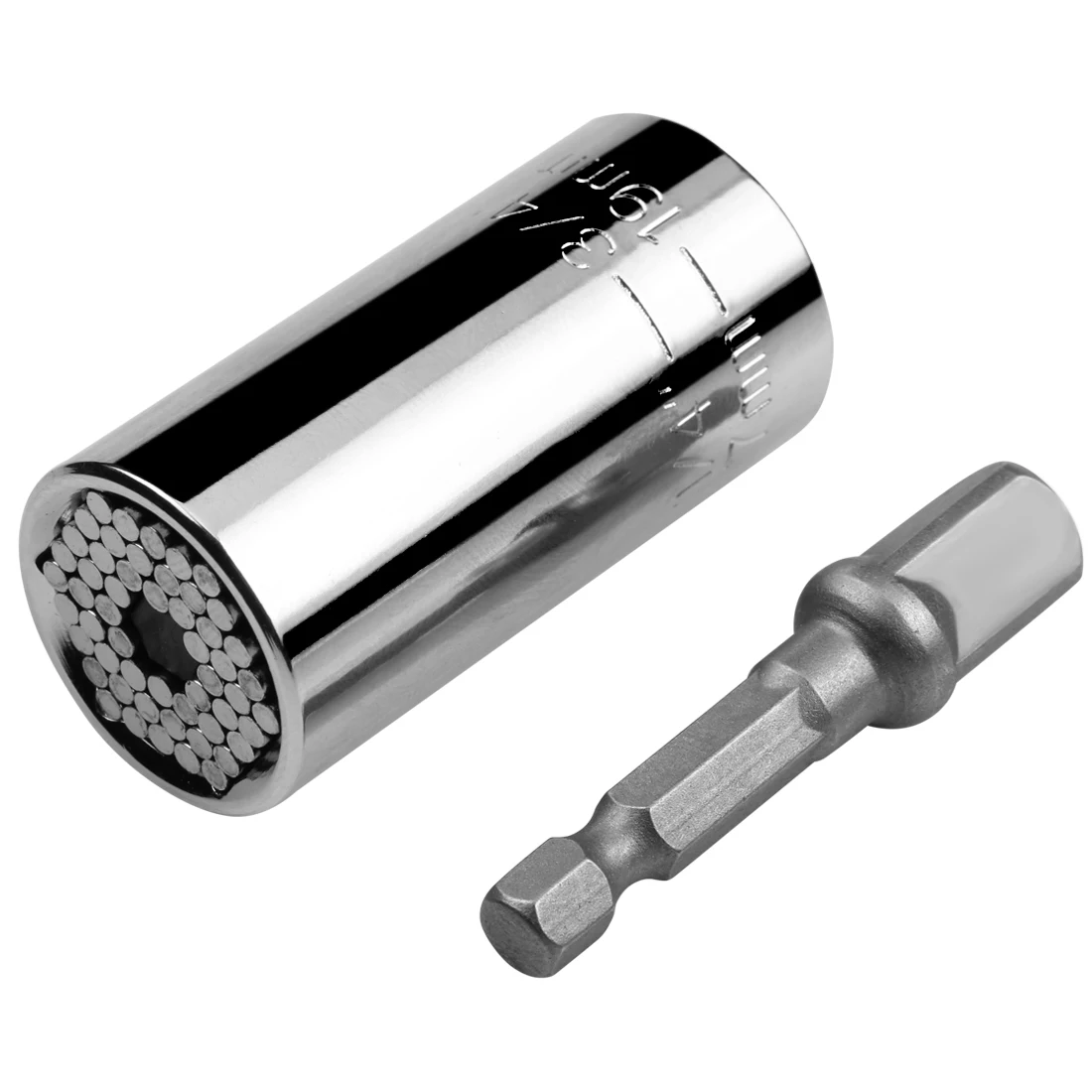 Универсальный гаечный ключ, мм универсальный гаечный ключ, набор головок, рукав 7-19 мм, вогнутая игла, универсальный рукав - Цвет: 7 to 19mm Silver