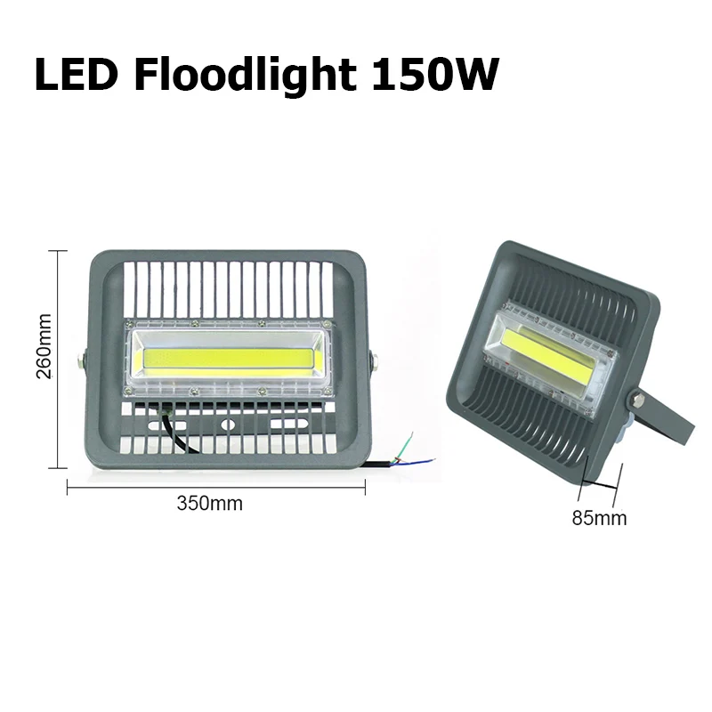 Светодиодный прожектор светильник на открытом воздухе Водонепроницаемый IP66 30 Вт Светодиодный прожектор светильник 10W 50W 100W 150W Светодиодный точечный светильник Открытый Светодиодный рабочий светильник 10W - Испускаемый цвет: LED Floodlight 150W