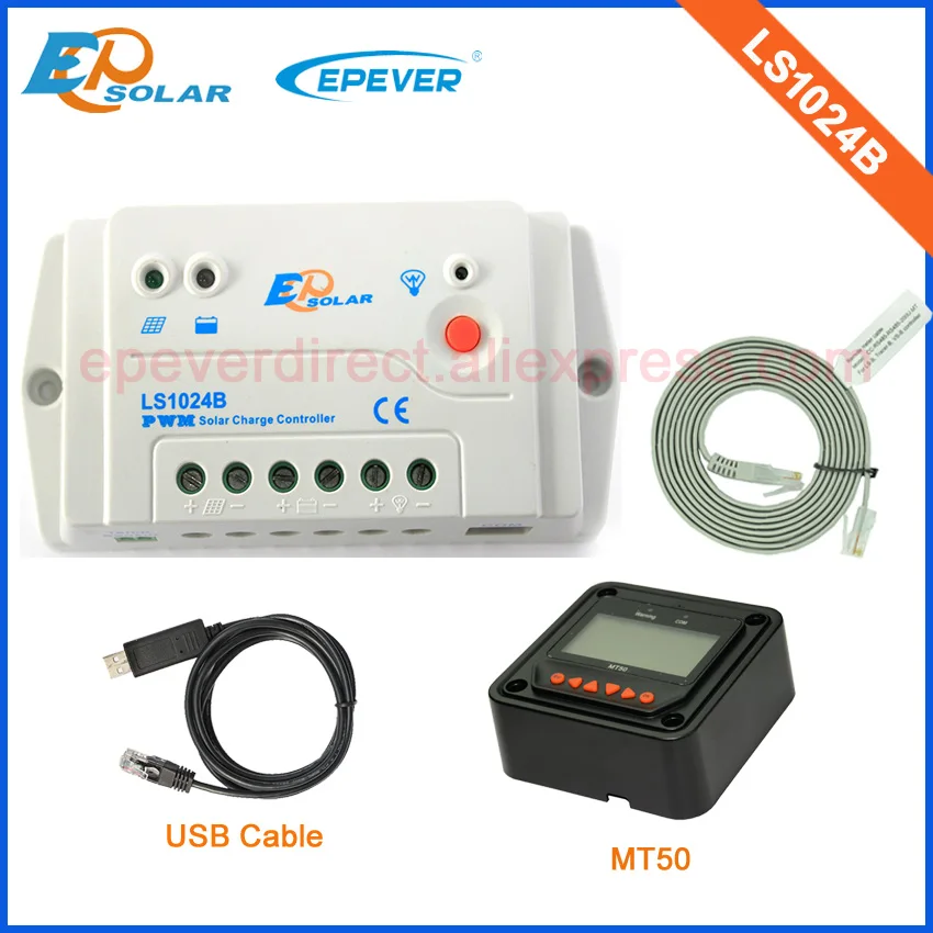 

Auto voltage 12v 24v work controller solar charging regulator LS1024B USB cbale sensor cable 10A 10amp MT50 remote meter