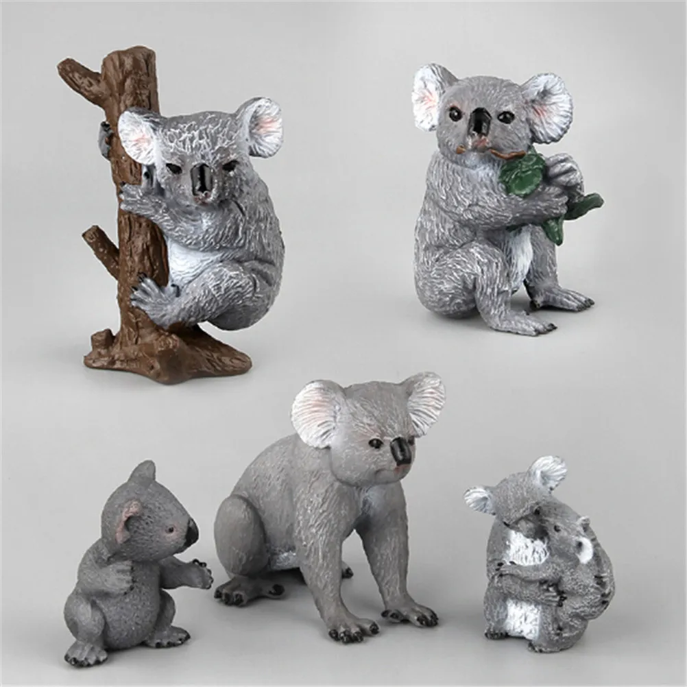 Игрушки коала медведь прочные из ПВХ моделирование животных модель фигурки и