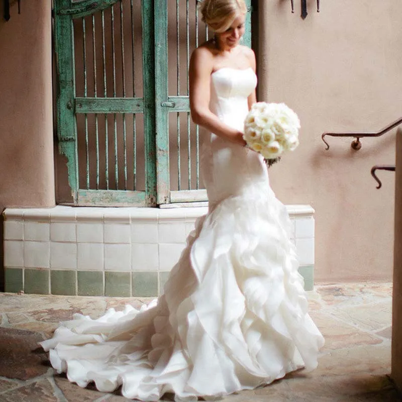 Продавцы г. Русалка бросился Casamento Пышное милое платье для невесты Vestido De Noiva с плеча Мать невесты платья
