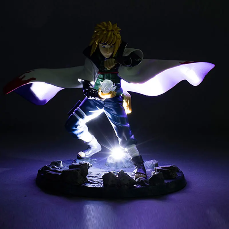21cm Anime with falsh LED light Naruto Shippuden figure yondaime hokage