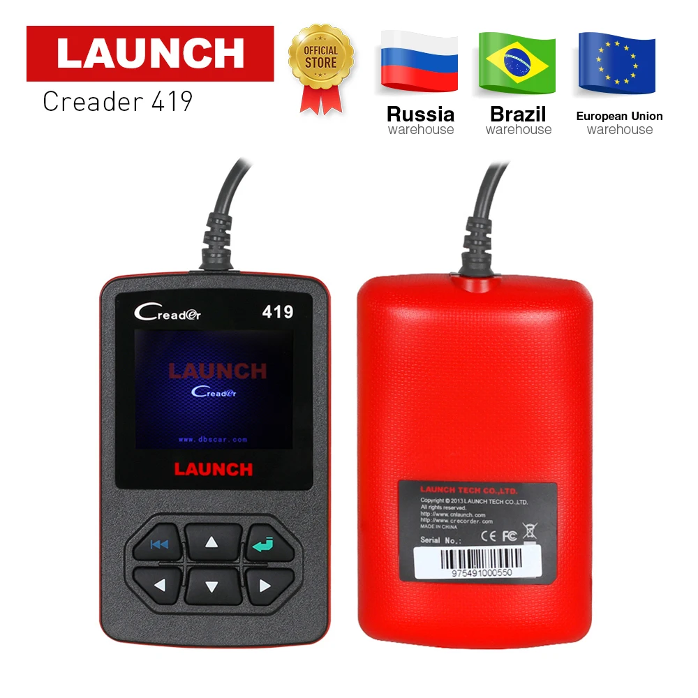 

LAUNCH OBD2 Code Reader CReader 419 Diagnostic Scanner with Manufacturer Specific Free Update CR419 Creader 4001 same as AL319