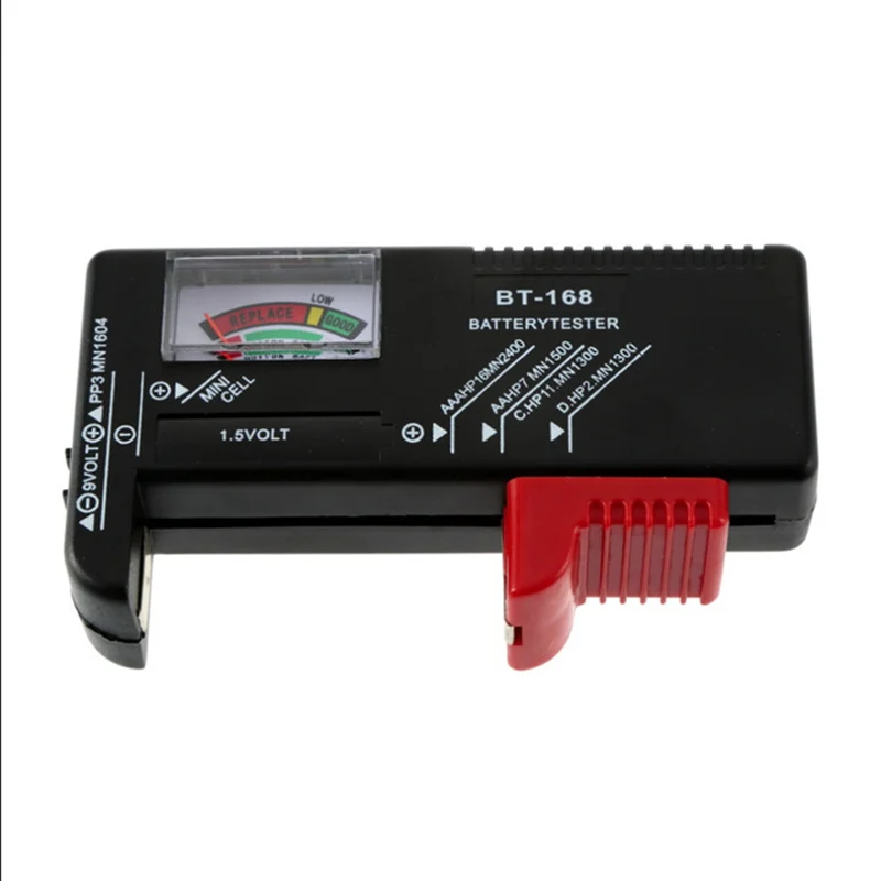 High quality Universal AA / AAA / CD 9V 1.5V Button Cell Battery Volt Tester  measuring instruments  Black