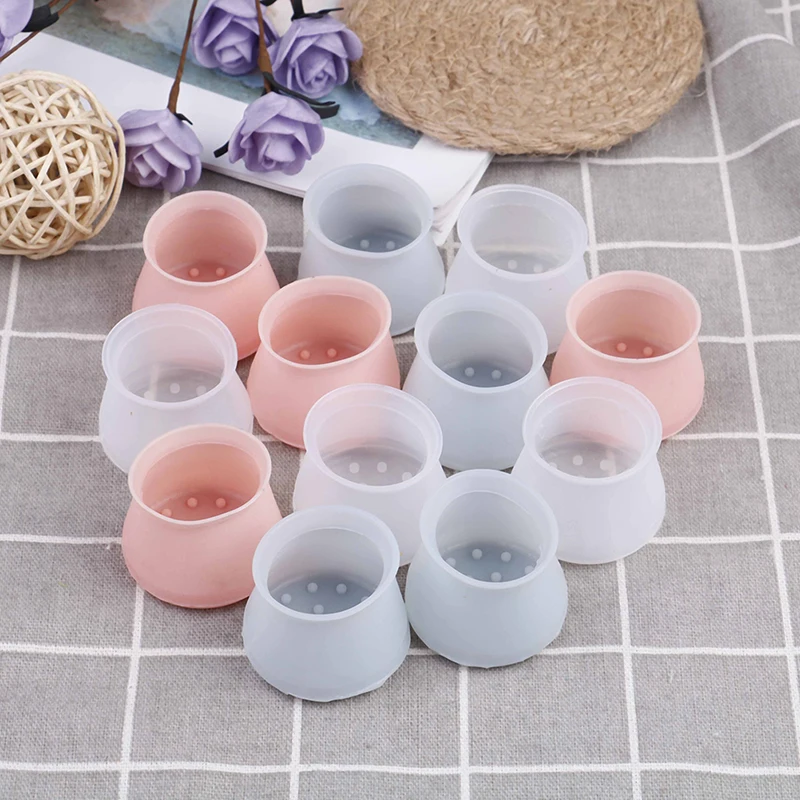 

4pcs/Set Floor Protectors Pads Protective Silicone Rectangle Square Round Chair Leg Caps Feet Pads Furniture Table Covers