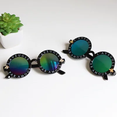 Children's sunglasses girl baby boy cute summer round frame small sunglasses children's glasses Korean version fashion kids