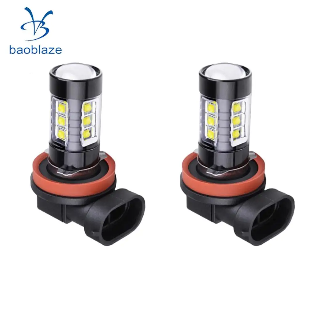 2pcs 50W H8/H11 High Power 6000K White LED Fog Light Bulbs DRL Lamps 