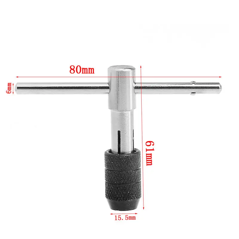 Регулируемый M3-M8 1/"-5/16" резьбовые краны и ключ с плашками Набор Т-типа трещотка резьбовой Метчик машина инструмент