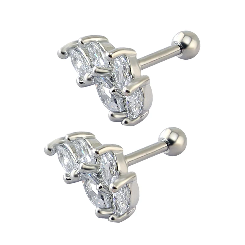 

Korean Stud Earring Beautiful Ear Studs for Women Cz Zirconia Earring Female Pretty Earrings Summer Jewelry