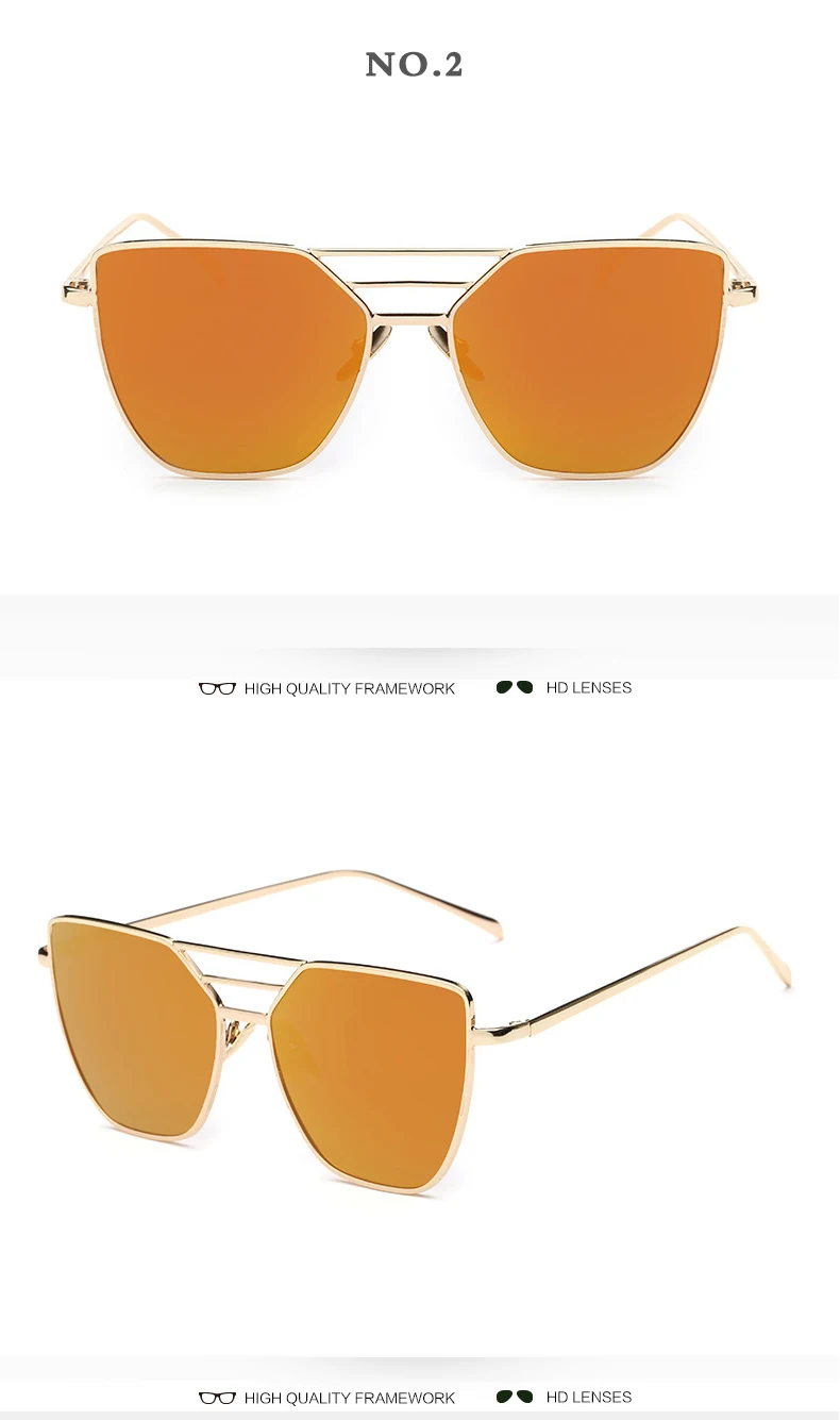 Luxury Square Women Sunglasses Brand Designer Fashion Classic Metal Female Sun Glasses Men Coated Mirror UV400 Oculos De Sol purple sunglasses