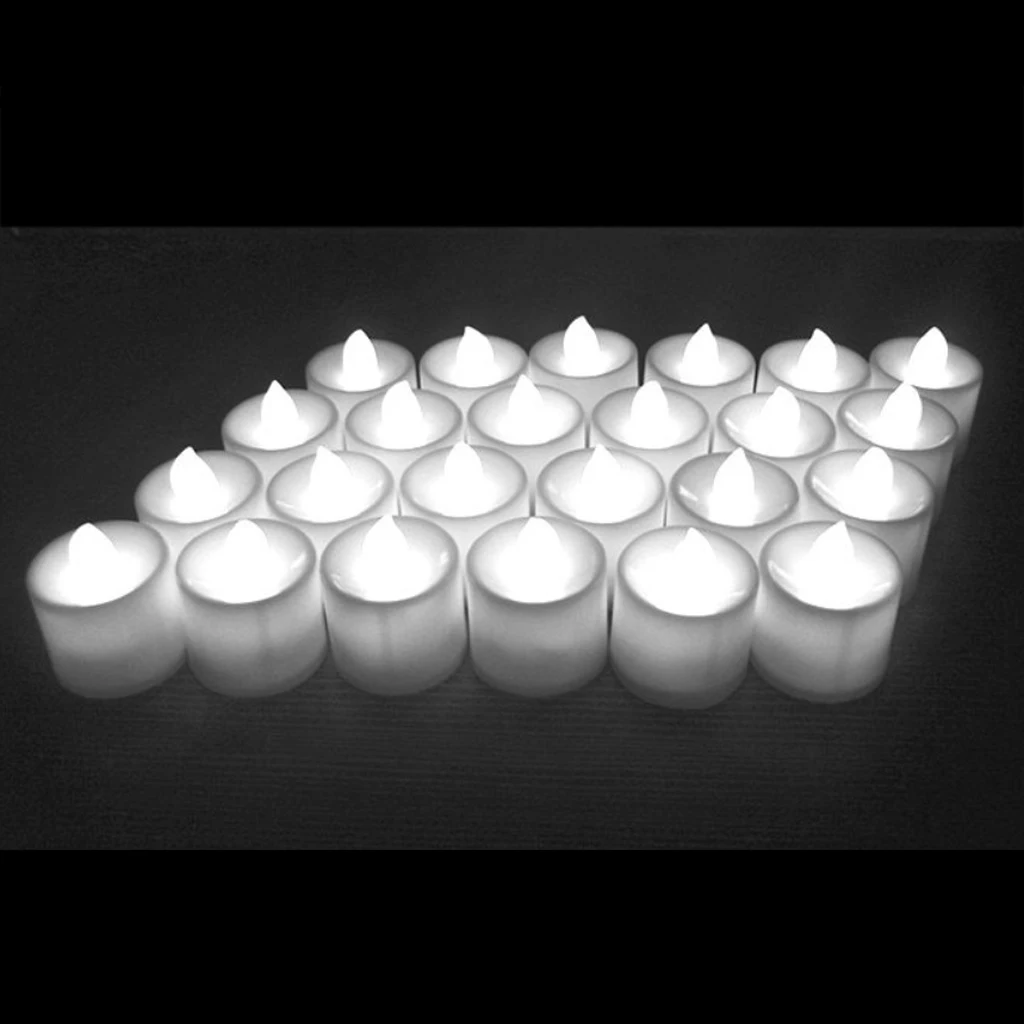 24Pcs Candles LED Tea Light Flameless Flickering Party With Remote Control