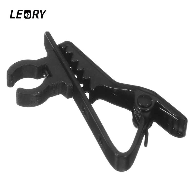 

LEORY 5pcs Universal Wholesae Mini Microphone Lavalier Lapel Clip For Lapel Mic Replacement For Tie Clip Microphone Cable Clip