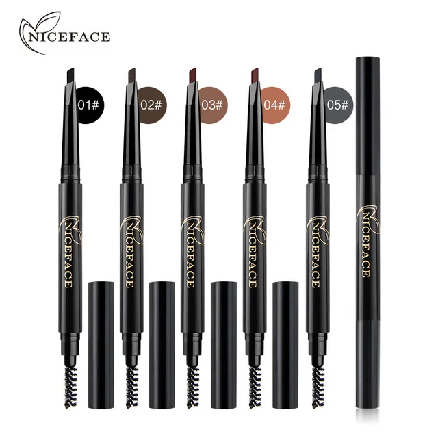 

NICEFACE Automatic Waterproof Eyebrow Pencil Durable Eyebrow Eye Liner With Brush Cosmetic Makeup Tools Long Lasting Beauty