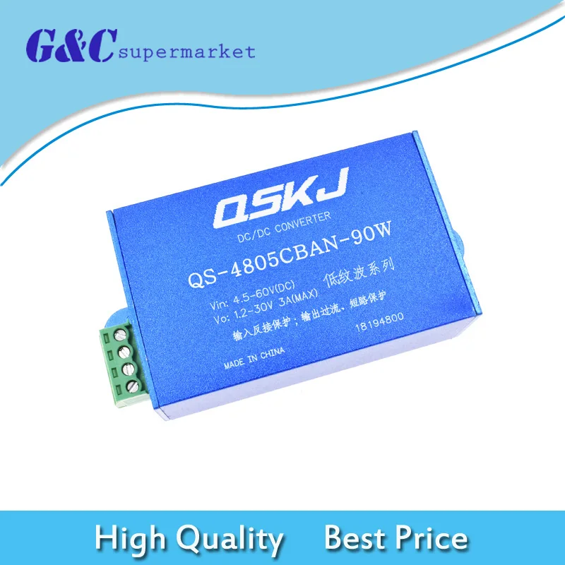

DC-DC Converter Step-down 4.5-60V 12v to 1.2-30V 5V 90W Buck 24v Power Supply