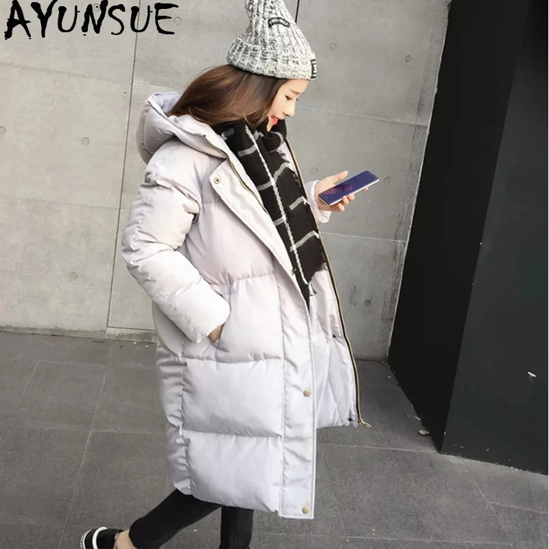 AYUNSUE/женские пальто зимняя куртка Женская парка новая хлопковая одежда длинное