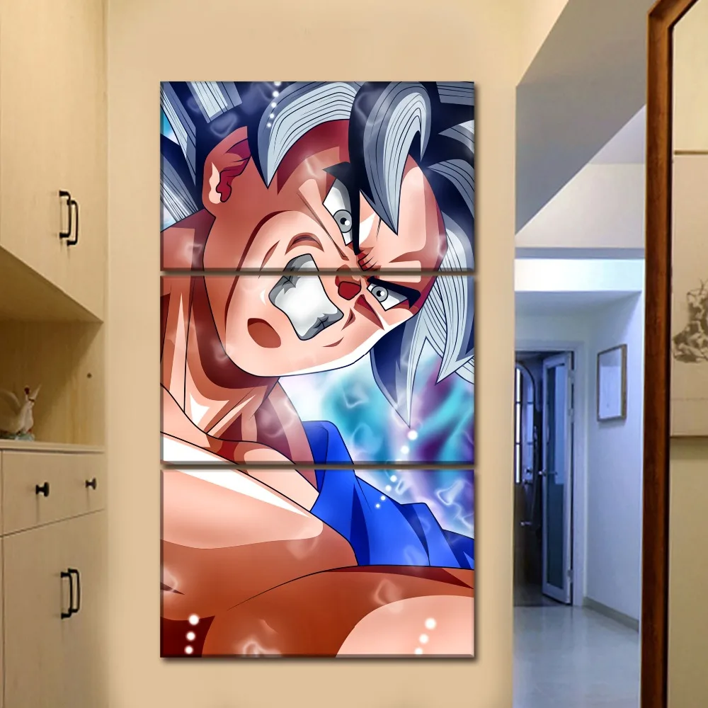 

Modular Print Picture Home Decoration 3 Piece Seven Dragon Ball Goku Anime Painting Canvas Poster Frame Wall Art For Living Room