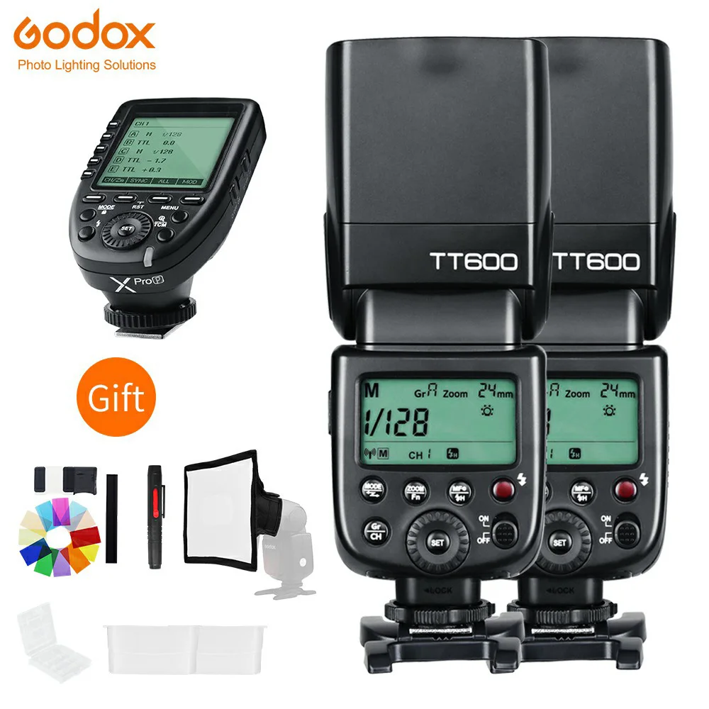 Godox 2x TT600 2,4G Беспроводной GN60 Master/Slave Камера Вспышка Speedlite с Xpro триггера для цифровой зеркальной камеры Canon Nikon sony Pentax Olympus Fuji - Цвет: for Pentax