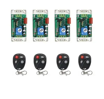 

universal smart hoem 433/315mhz 220 v 1 ch wireless remote control switch 4 piece receiver +4 piece transmitter light /lamp