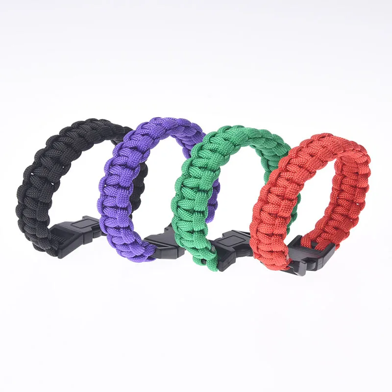 جديد بقاء Paracord سوار للرجال في الهواء الطلق التخييم المشي لمسافات طويلة مشبك معصمه النساء حبل سوار الذكور المجوهرات