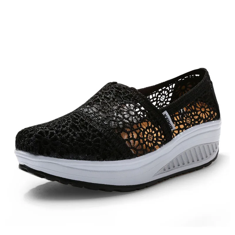2015 NEW Massage Breathable Lace Real Summer Shoes Women's Sneakers Sport Fashion Running for Women Swing Wedges Sneakers