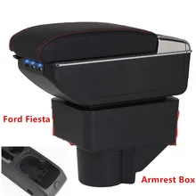 Для Ford Fiesta подлокотник коробка Ford Fiesta Универсальный центральный автомобильный подлокотник для хранения коробка Подстаканник Пепельница Модификация аксессуары