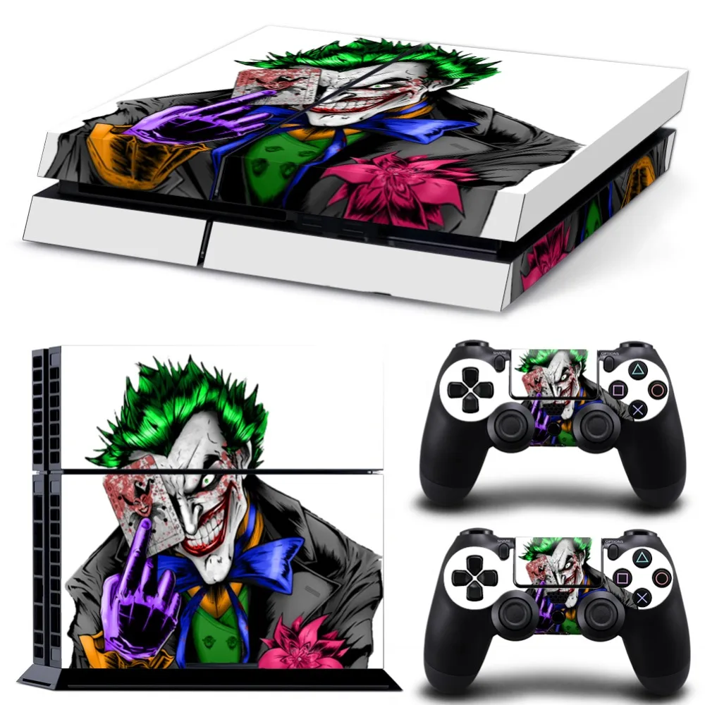 

Cool PVC vinyl Skin sticker for playstation 4 cover sticker for ps4 console and dualshock 4 skin for ps4 sticker The Joker