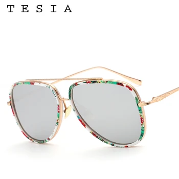 

TESIA New Luxury Sunglasses Aviation Oversized Glasses Women Man T888