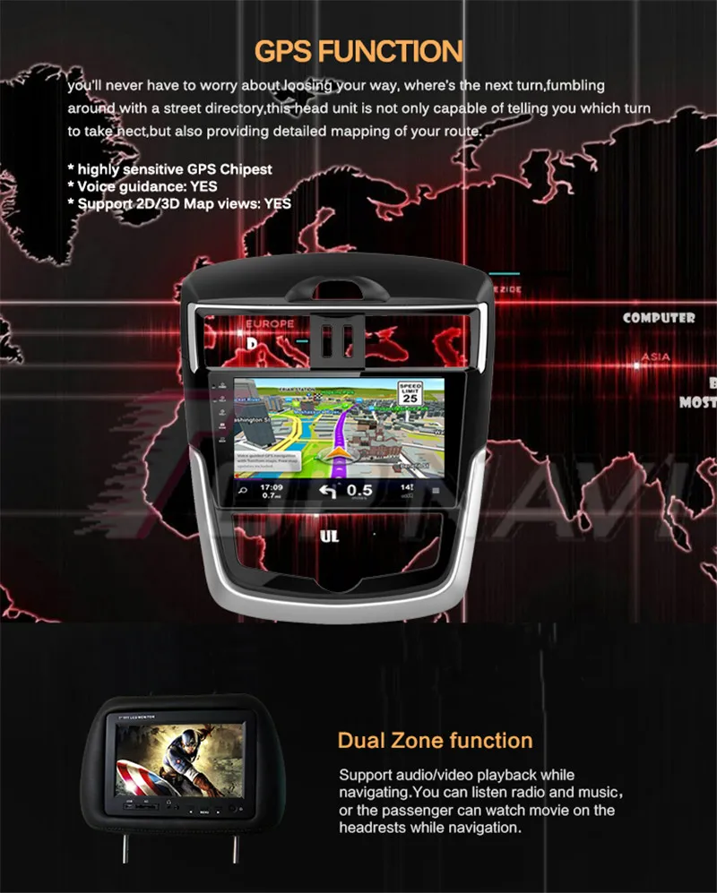 car audio bluetooth For Nissan Tiida 2016