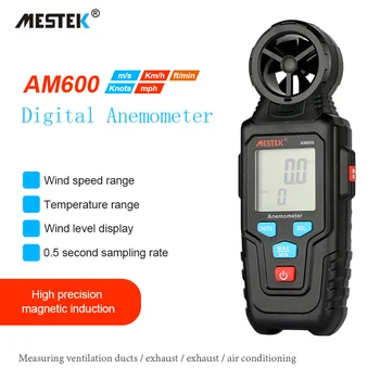 

MESTEK Portable Anenometer 30m/s LCD Digital Speed Measure tools Anemometro Thermometer Wind Speed Gauge Meter Windmeter