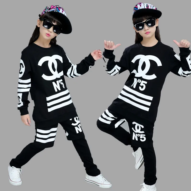 

children's clothing set Costumes black white Star jazz Hip Hop dance garment kids suits Boys and girls hip hop group