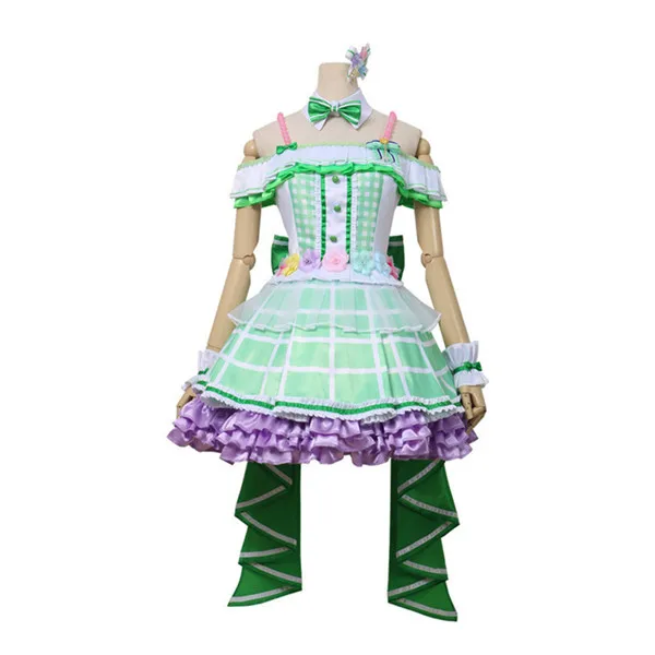 

2019 New Cosplay Costume BanGDream!Pastel*Palettes Dream Illuminate Yamato Maya Green Dress full sets A