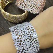 Janekelly дизайнерский Топ аксессуары модный Уникальный Браслет-манжета AAA циркон микро браслет