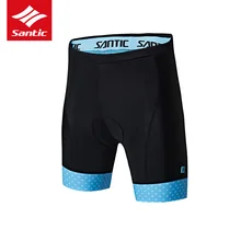Santic велосипедные шорты женские Coolmax 4D Мягкие Шорты ударопрочный MTB дорожный велосипед Pro шорты итальянская ткань высокая эластичность