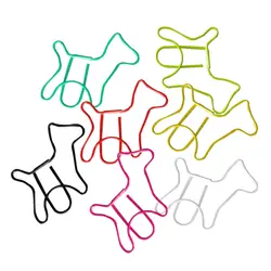 BLEL 24 шт. Лидер продаж office-переплет поставок из металла Бумага клипы милые животные Форма Бумага разноцветные пряди