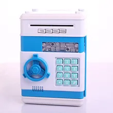 Caja de dinero, hucha de seguridad, Mini cajero automático, contraseña electrónica para masticar monedas, máquina de depósito de dinero para niños como ATM-ZH de regalo