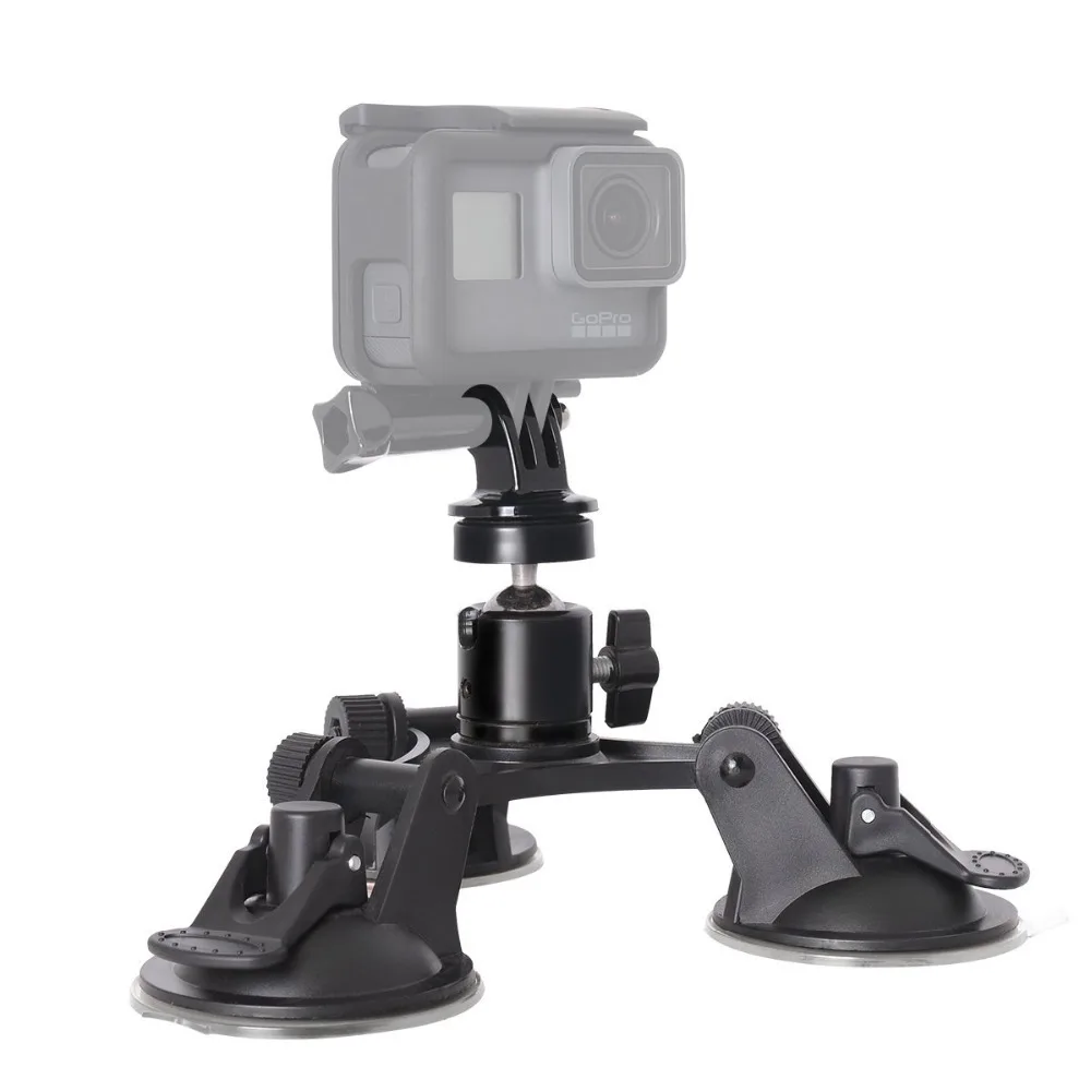 Suction Cup for GoPro Camera Car Glass Sucker Mount Holder Camera Tripods with Angle Adjustable