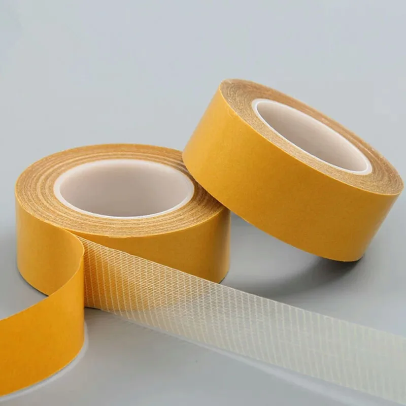 1 Roll 20M Double sided tape high viscosity grid fiber transparent transparent double sided tape Double-sided fiber tape