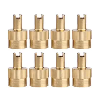 

VODOOL 8pcs Copper Metal Car Slotted Head Valve Stem Caps with Core Remover Tool for Car Motorcycle vehicle Wheels Tires Parts